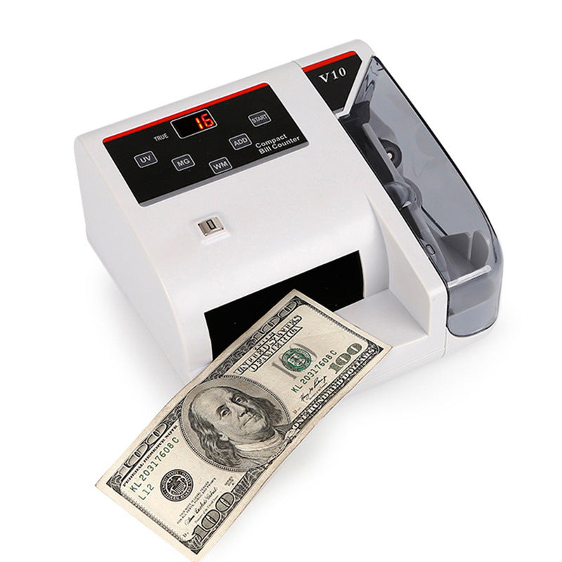 Portable currency counter with currency detector